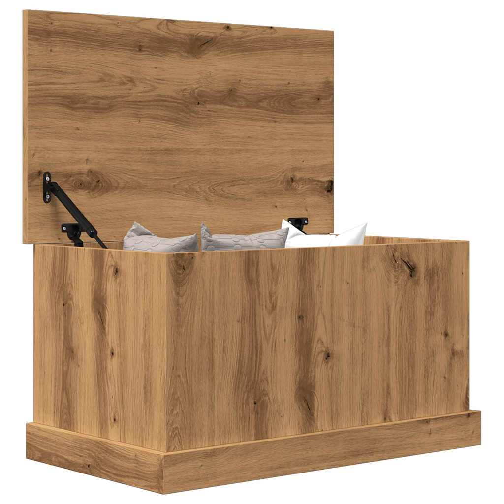 Boîtes de rangement chêne artisanal 70x40x38 cm bois ingénierie - XIOS