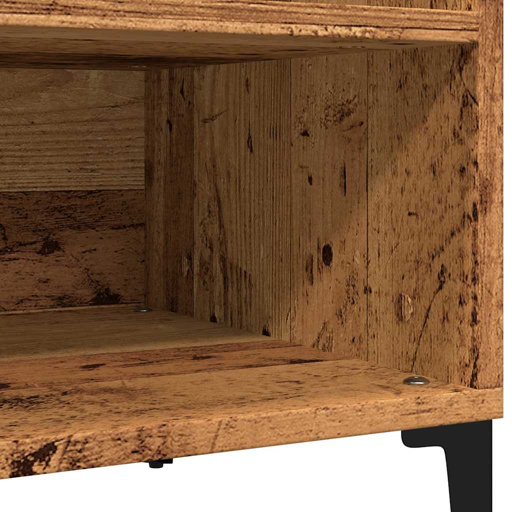 Armoire à disques vieux bois 84,5x38x48 cm bois d'ingénierie - XIOS