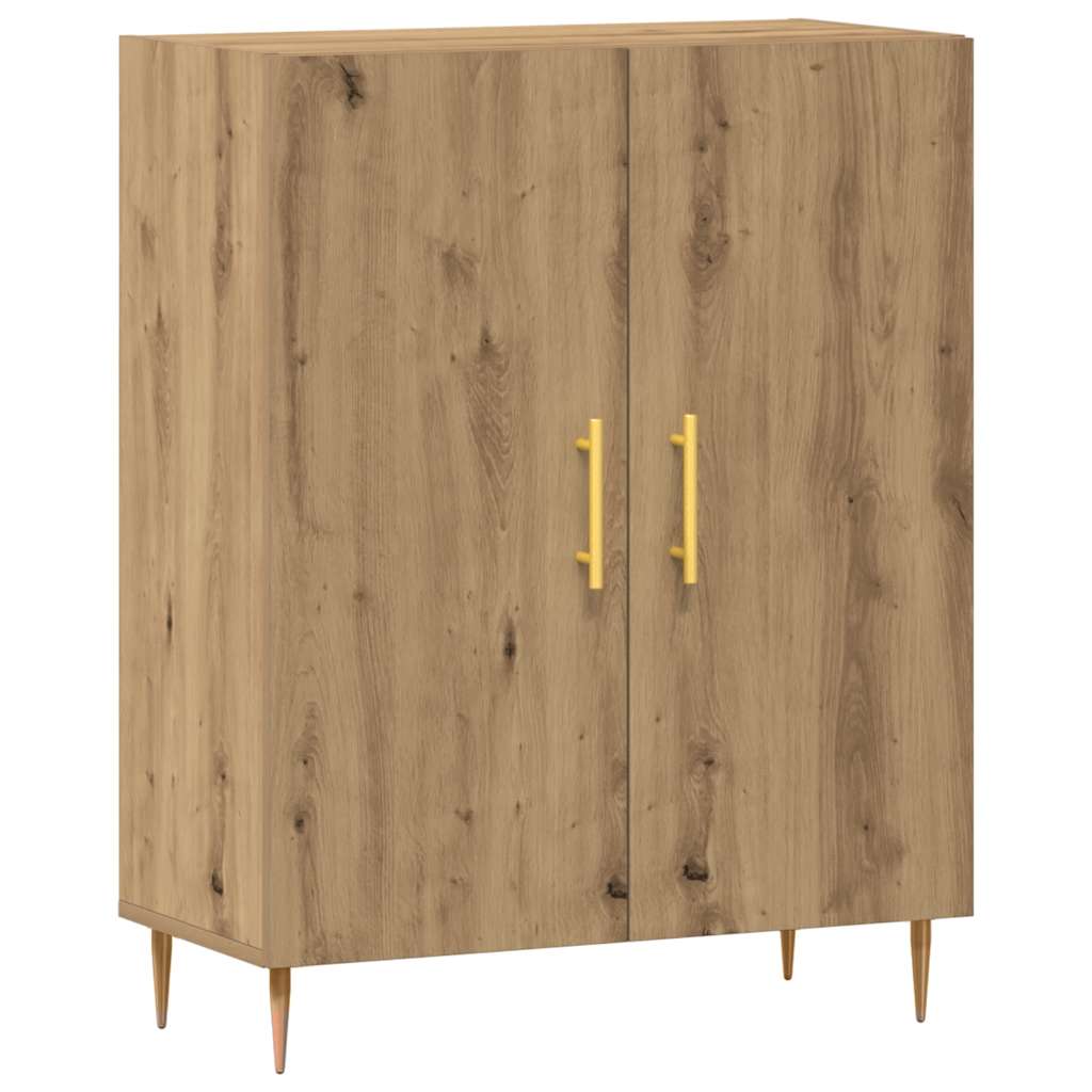 Buffet chêne artisanal 69,5x34x90 cm bois d'ingénierie - XIOS