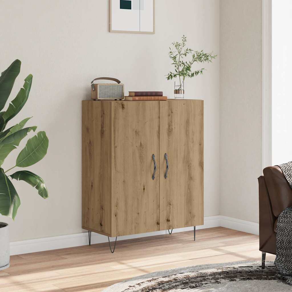 Buffet chêne artisanal 69,5x34x90 cm bois d'ingénierie - XIOS
