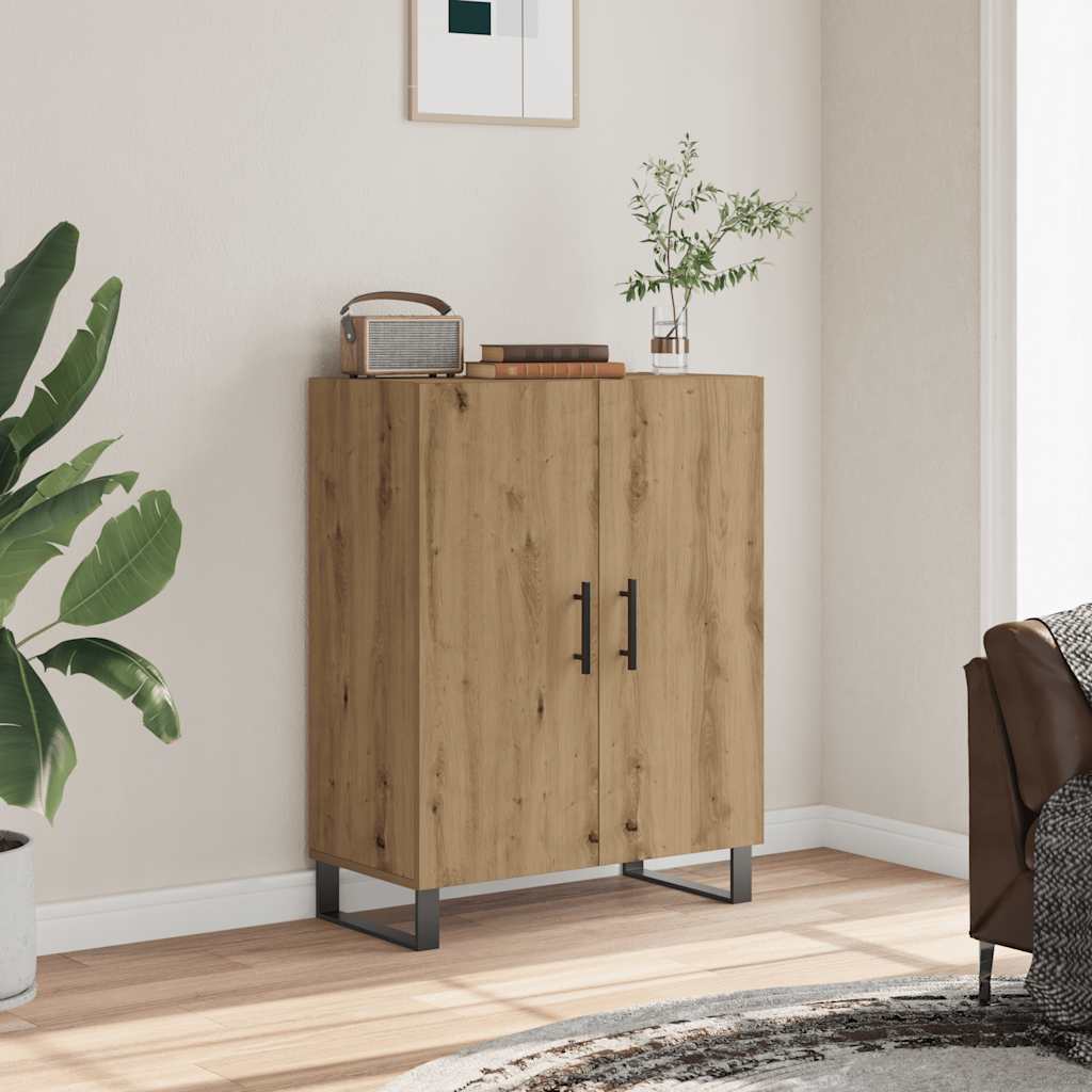 Buffet chêne artisanal 69,5x34x90 cm bois d'ingénierie - XIOS