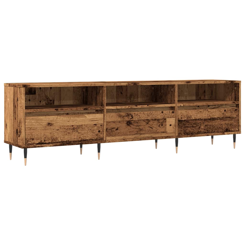 Meuble TV vieux bois 150x30x44,5 cm bois d'ingénierie - XIOS