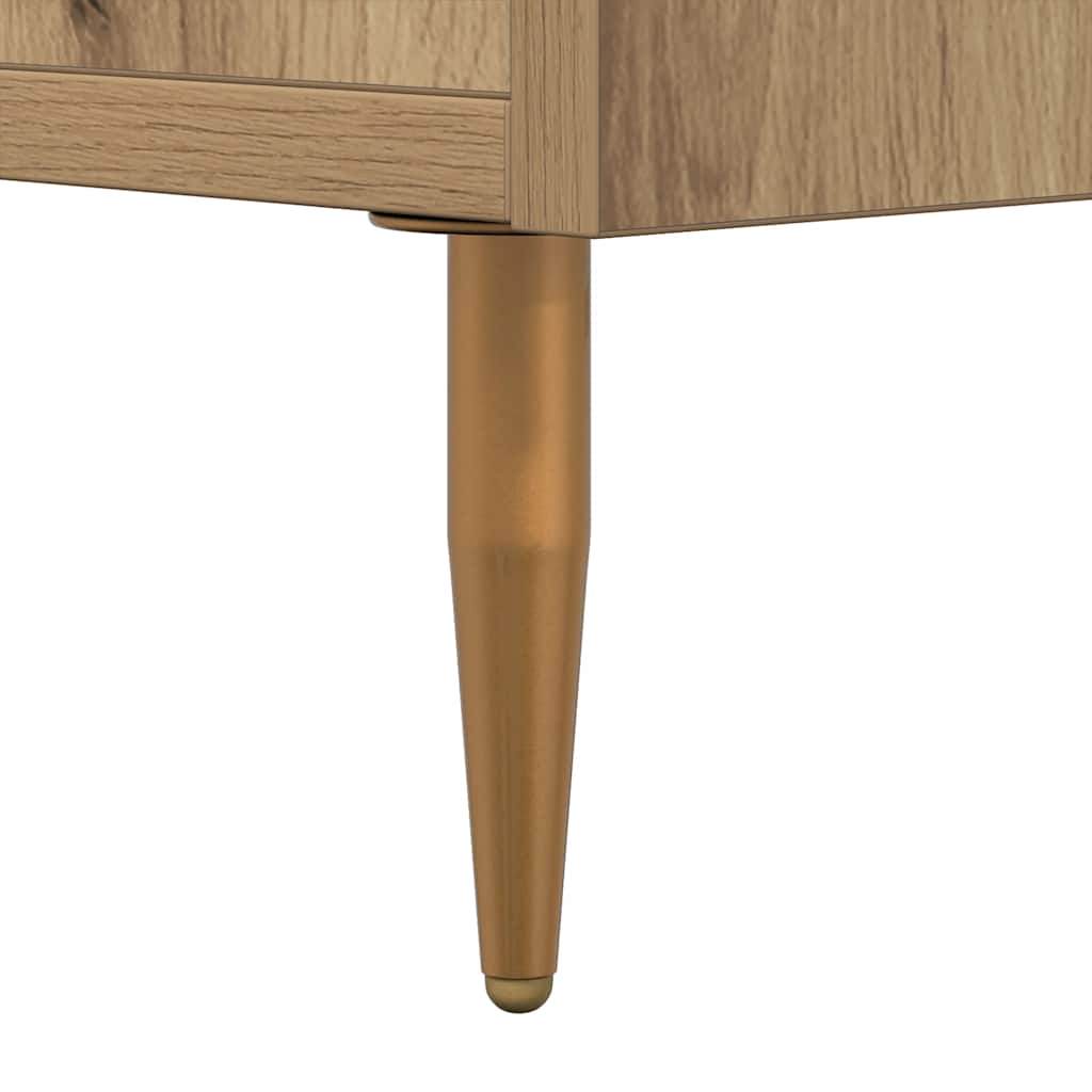 Meuble TV chêne artisanal 150x30x44,5 cm bois d'ingénierie - XIOS
