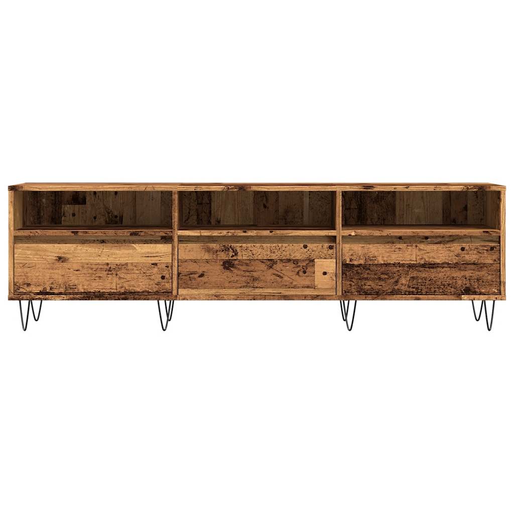 Meuble TV vieux bois 150x30x44,5 cm bois d'ingénierie - XIOS