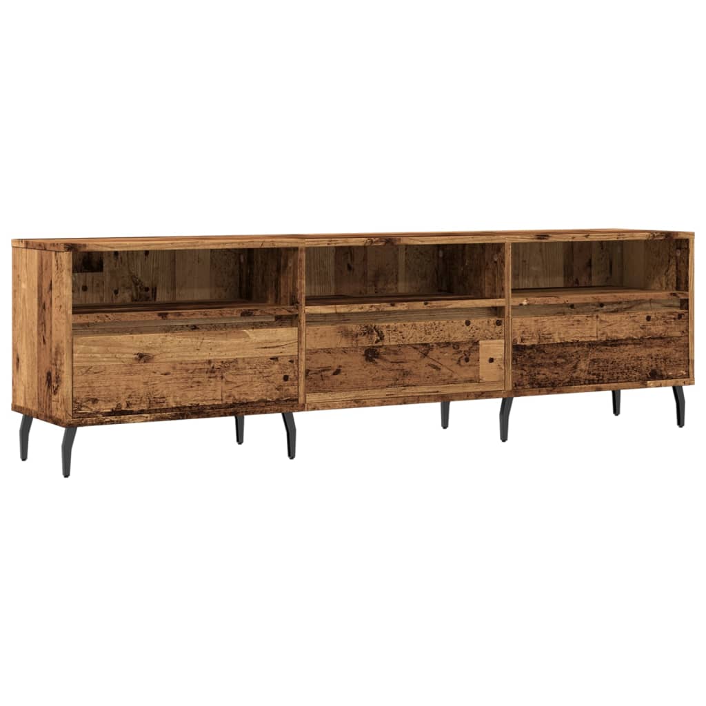 Meuble TV vieux bois 150x30x44,5 cm bois d'ingénierie - XIOS