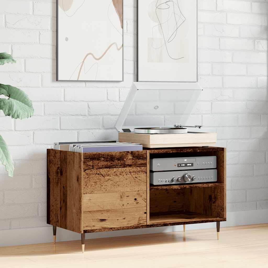 Armoire à disques vieux bois 84,5x38x48 cm bois d'ingénierie - XIOS