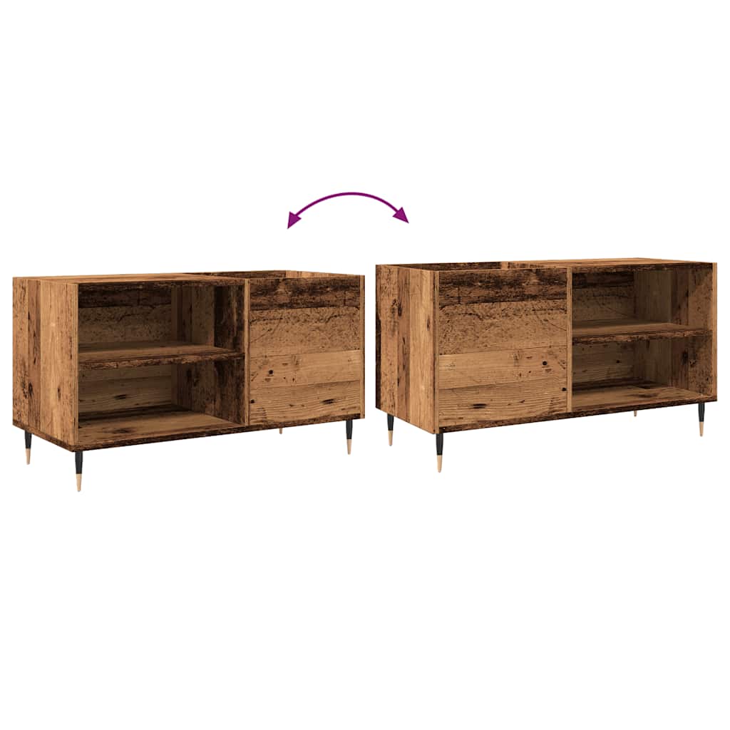 Armoire à disques vieux bois 84,5x38x48 cm bois d'ingénierie - XIOS