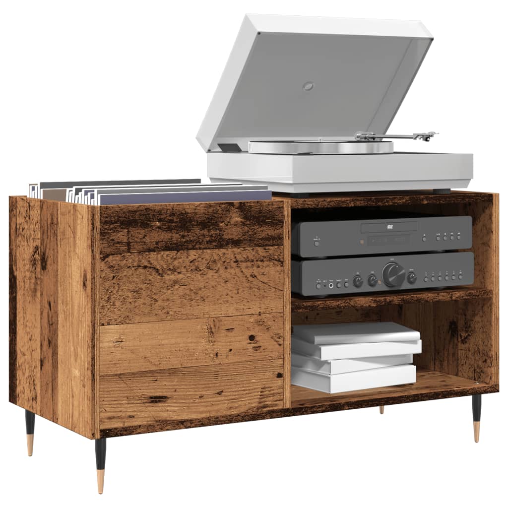 Armoire à disques vieux bois 84,5x38x48 cm bois d'ingénierie - XIOS