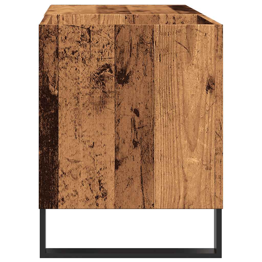 Armoire à disques vieux bois 84,5x38x48 cm bois d'ingénierie - XIOS