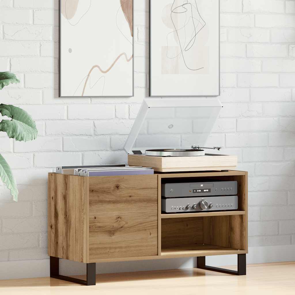 Armoire à disques chêne artisanal 84,5x38x48 cm bois ingénierie - XIOS