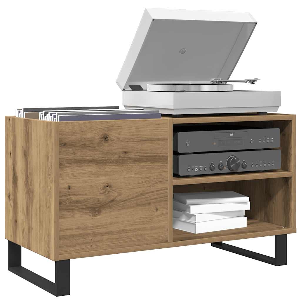 Armoire à disques chêne artisanal 84,5x38x48 cm bois ingénierie - XIOS