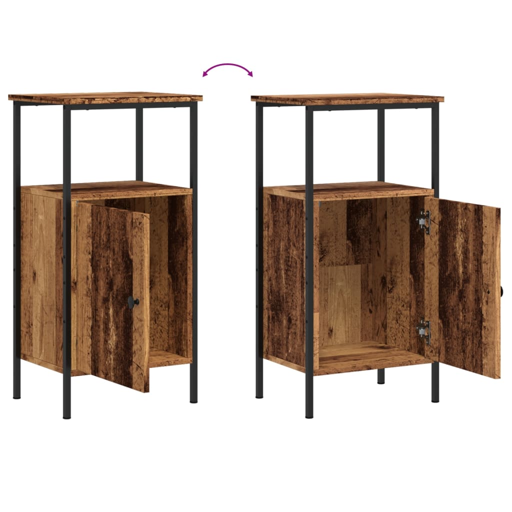 Tables de chevet 2 pcs vieux bois 41x31x80 cm bois d'ingénierie - XIOS