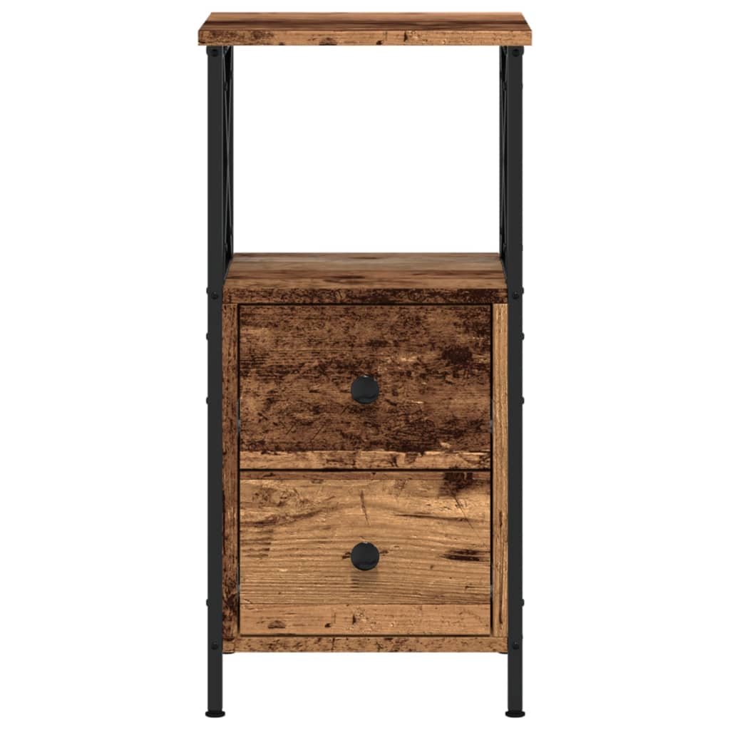 Table de chevet vieux bois 34x35,5x70 cm bois d'ingénierie - XIOS