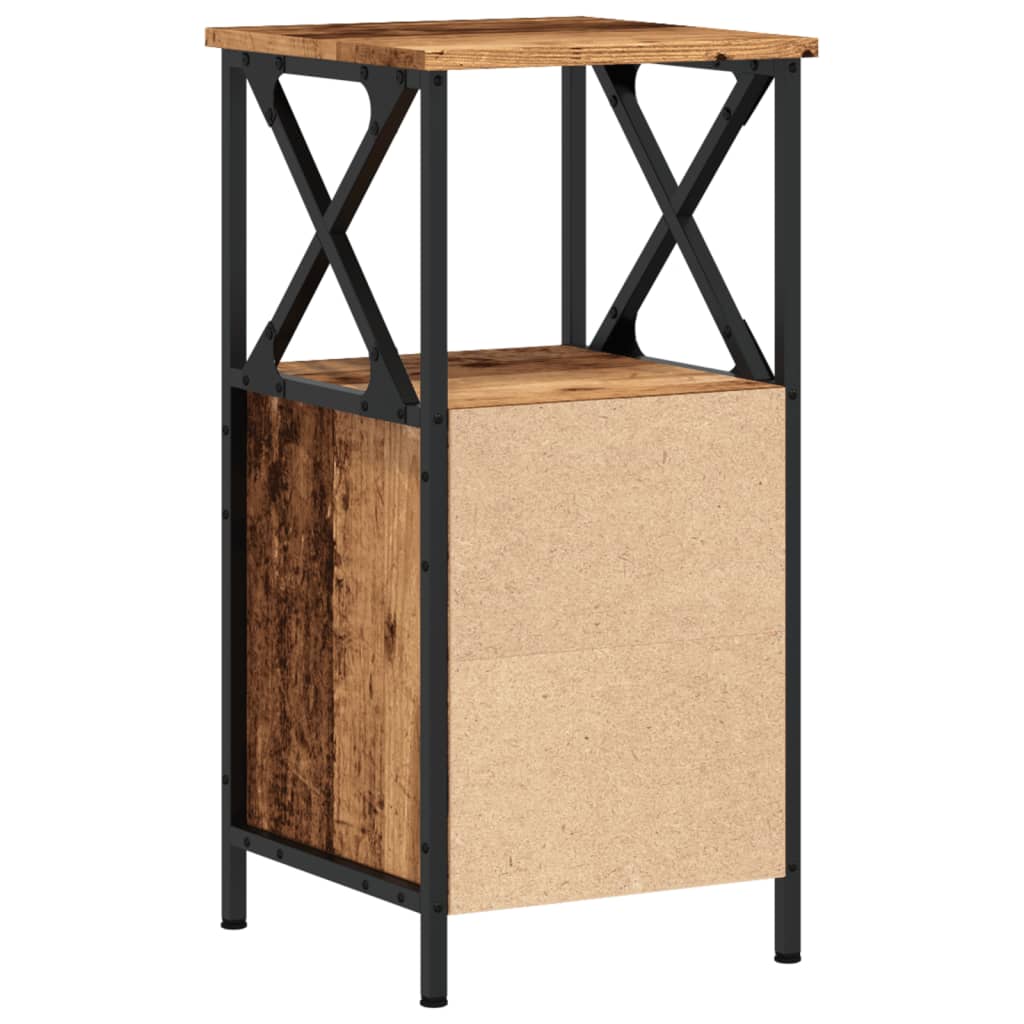 Table de chevet vieux bois 34x35,5x70 cm bois d'ingénierie - XIOS