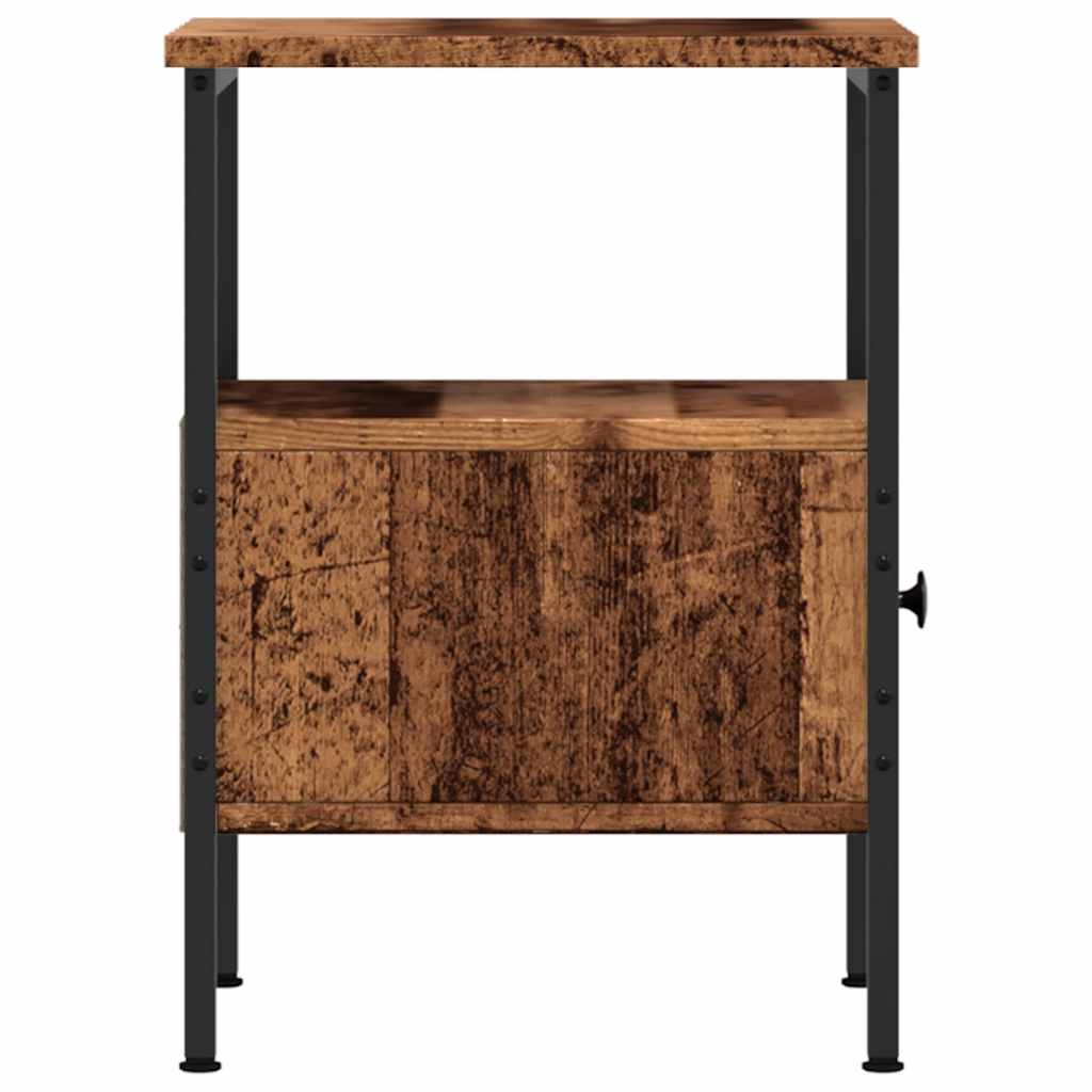 Tables de chevet 2 pcs vieux bois 34x36x50 cm bois d'ingénierie - XIOS