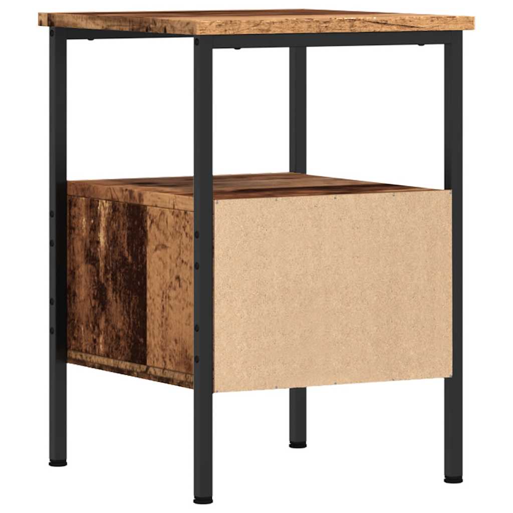 Tables de chevet 2 pcs vieux bois 34x36x50 cm bois d'ingénierie - XIOS