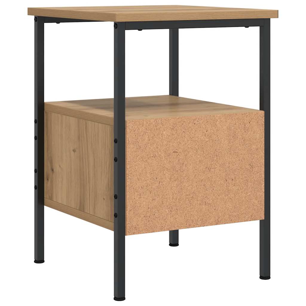 Table de chevet chêne artisanal 34x36x50 cm bois d'ingénierie - XIOS