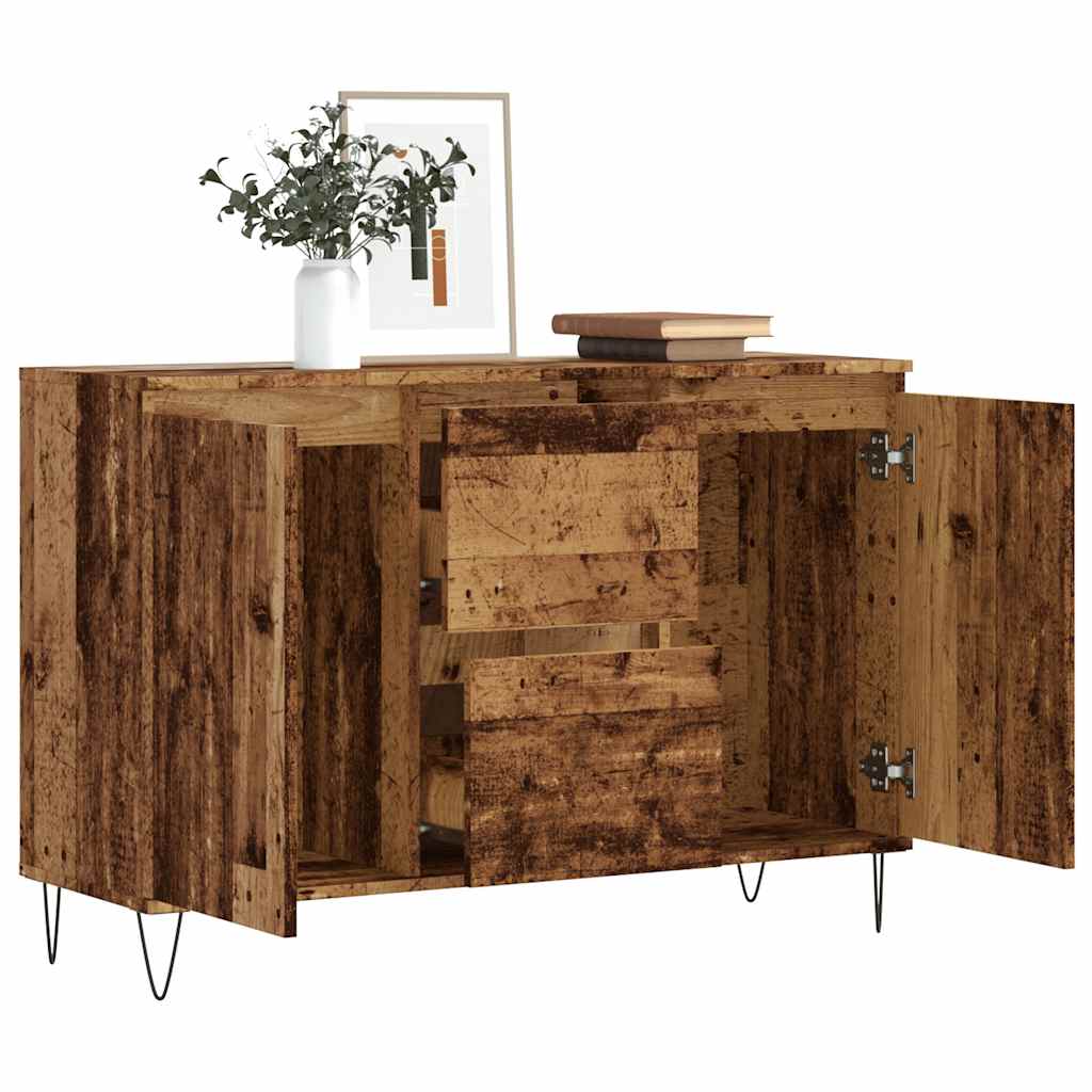 Buffet vieux bois 101,5x35x70 cm bois d’ingénierie - XIOS