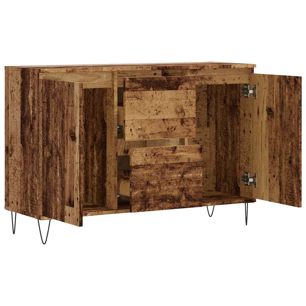 Buffet vieux bois 101,5x35x70 cm bois d’ingénierie - XIOS