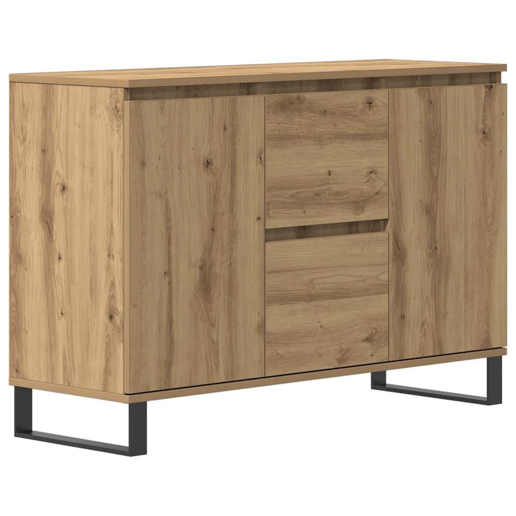 Buffet chêne artisanal 101,5x35x70 cm bois d'ingénierie - XIOS
