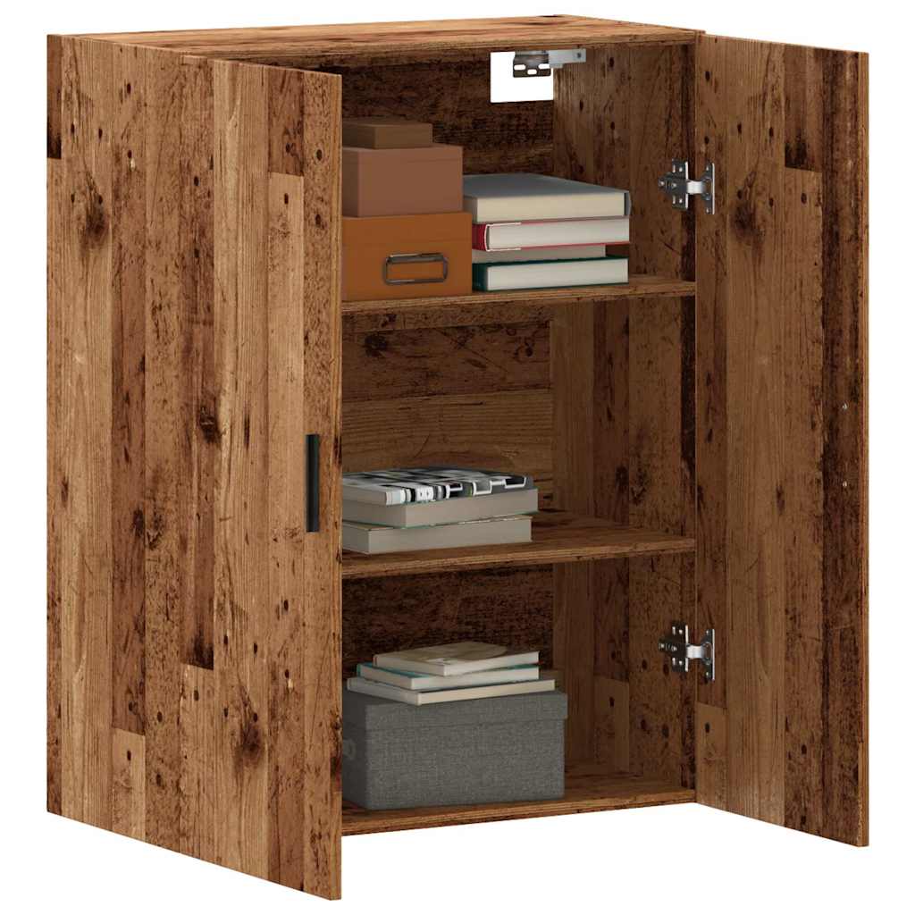 Armoire murale vieux bois 69,5x34x90 cm - XIOS