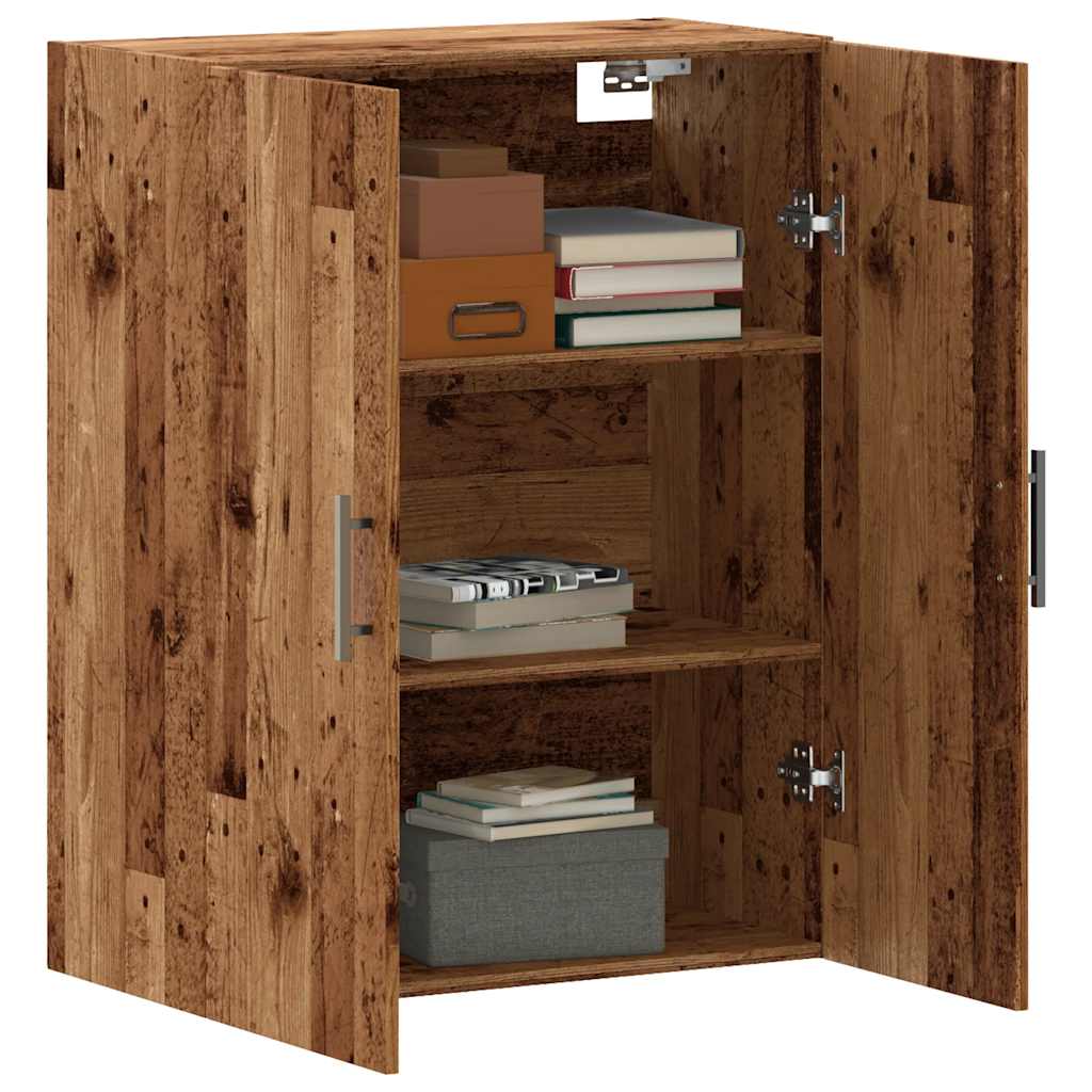 Armoire murale vieux bois 69,5x34x90 cm - XIOS