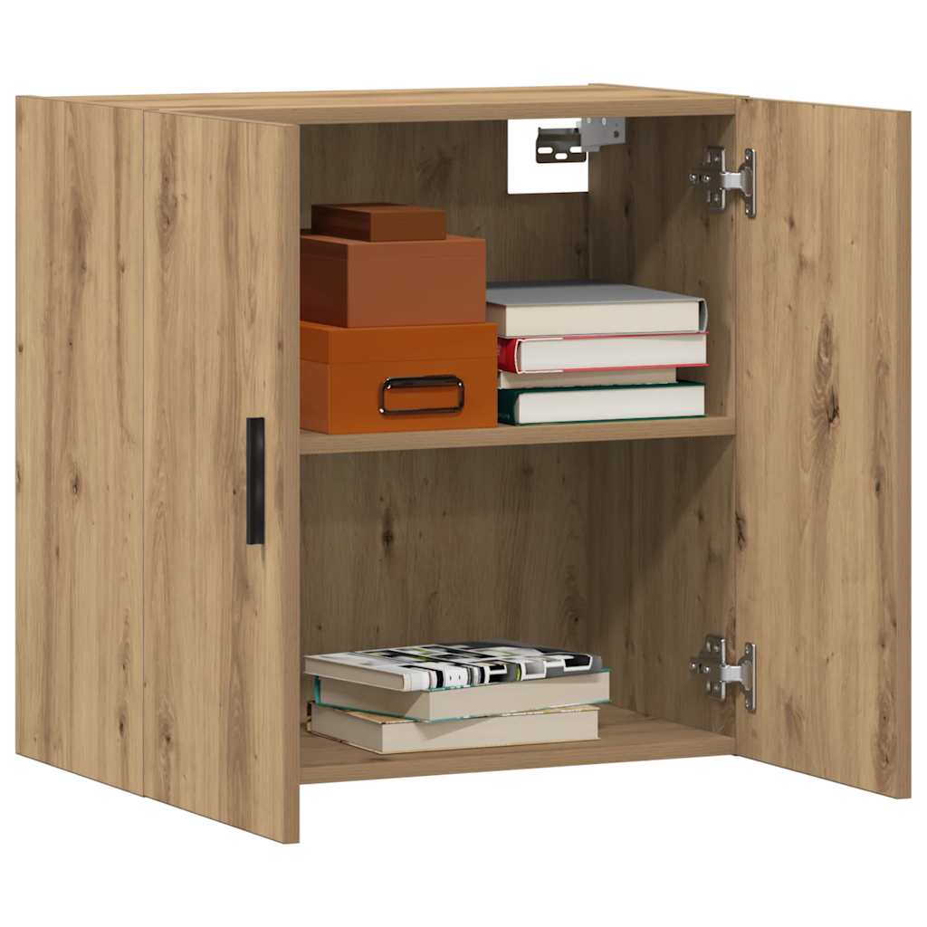 Armoire murale chêne artisanal 60x31x60 cm bois d'ingénierie