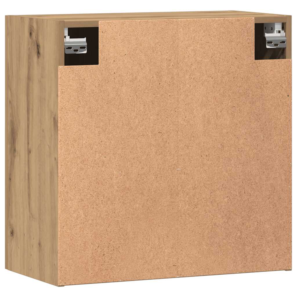 Armoire murale chêne artisanal 60x31x60 cm bois d'ingénierie