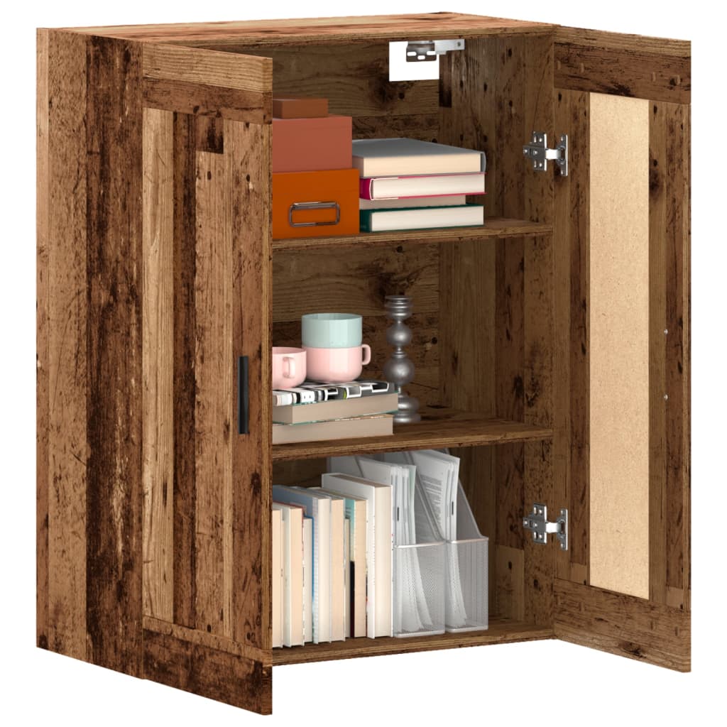 Armoire murale vieux bois 69,5x34x90 cm bois d'ingénierie - XIOS