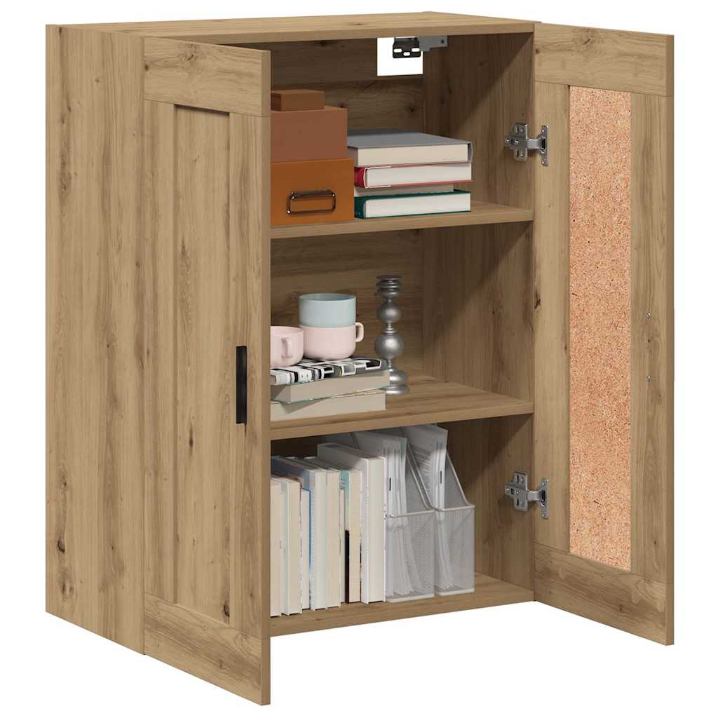 Armoire murale chêne artisanal 69,5x34x90 cm bois d'ingénierie