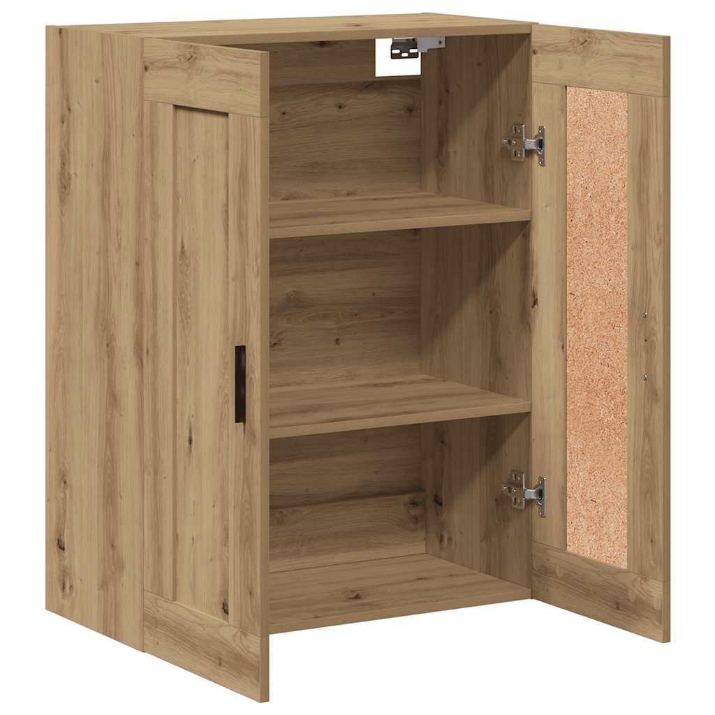 Armoire murale chêne artisanal 69,5x34x90 cm bois d'ingénierie