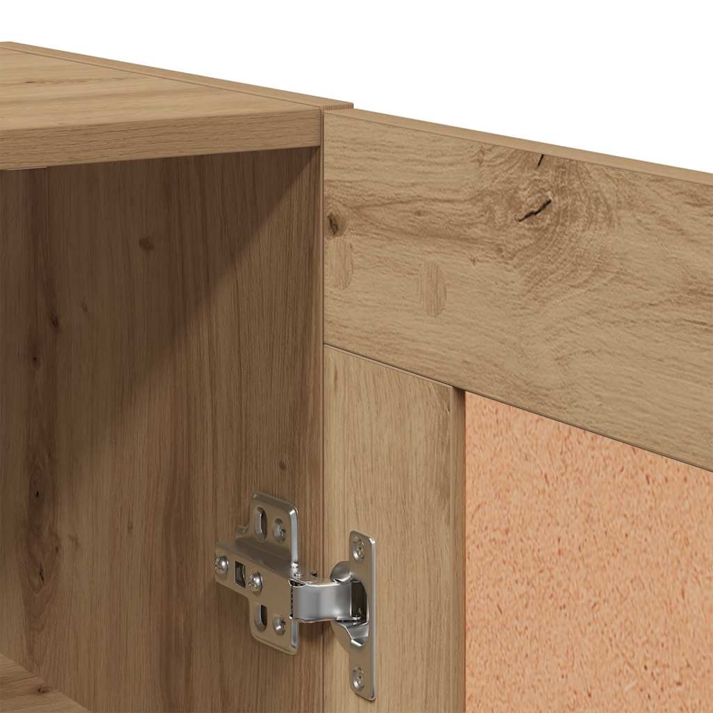 Armoire murale chêne artisanal 69,5x34x90 cm bois d'ingénierie