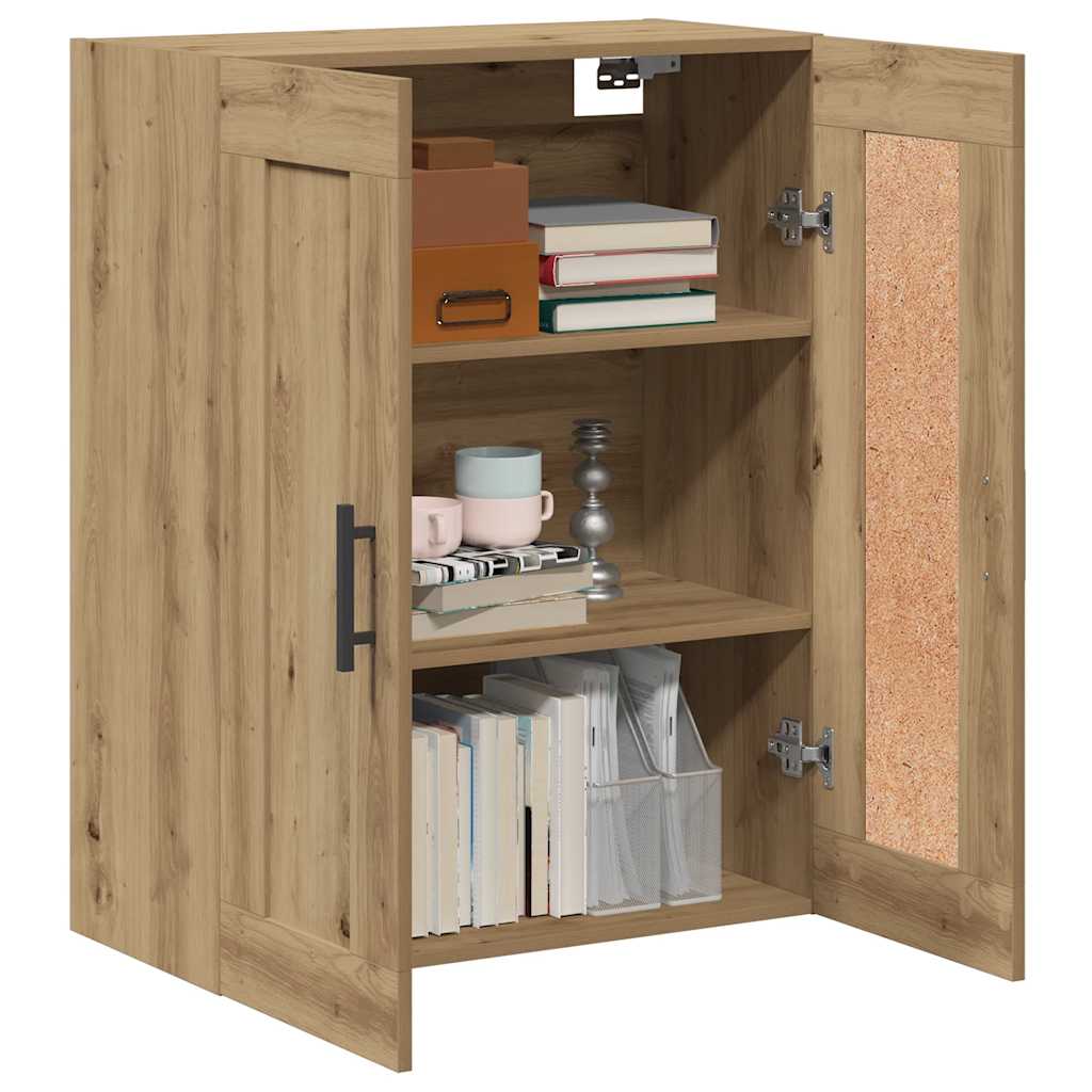 Armoire murale chêne artisanal 69,5x34x90 cm bois d'ingénierie - XIOS