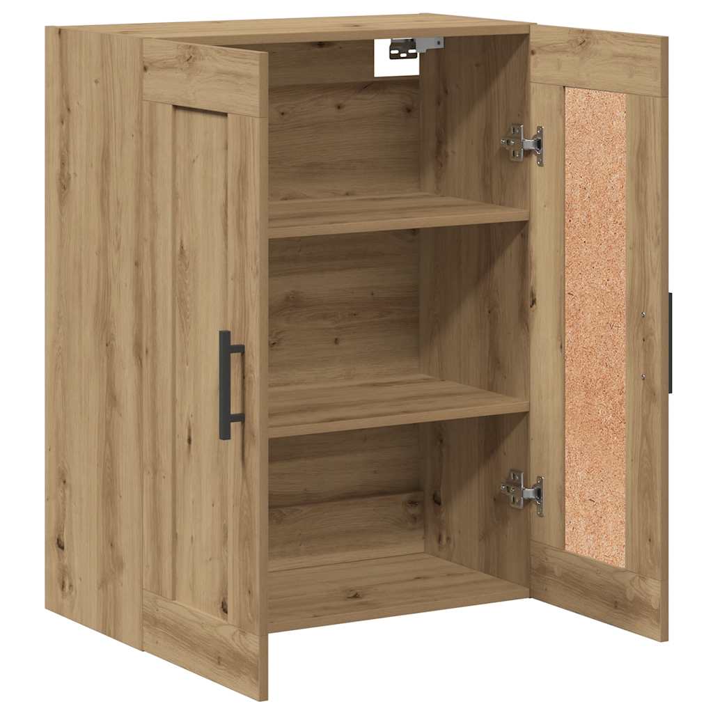 Armoire murale chêne artisanal 69,5x34x90 cm bois d'ingénierie - XIOS