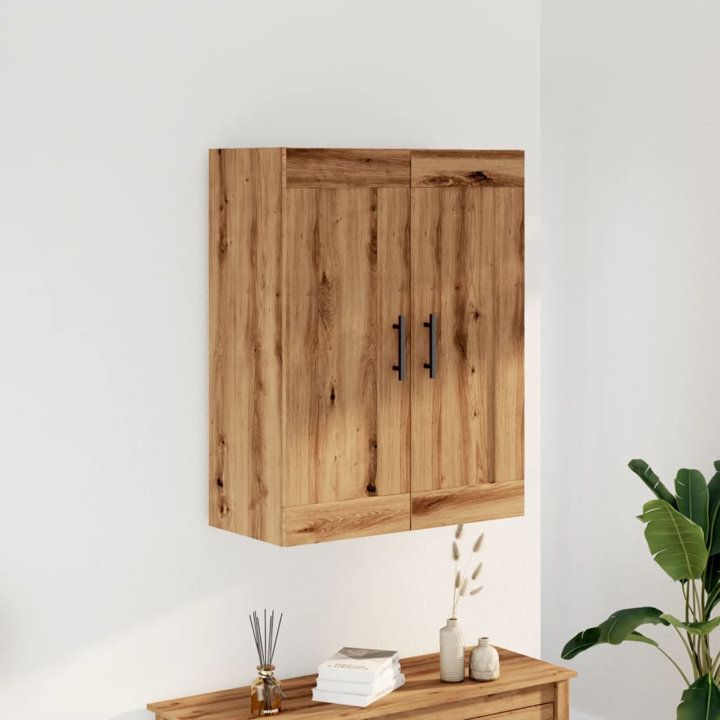 Armoire murale chêne artisanal 69,5x34x90 cm bois d'ingénierie - XIOS