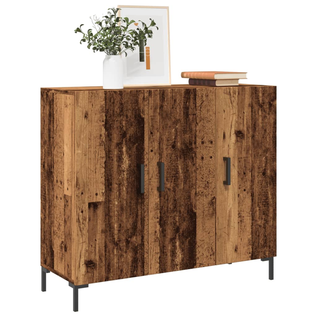 Buffet vieux bois 90x34x80 cm bois d'ingénierie - XIOS