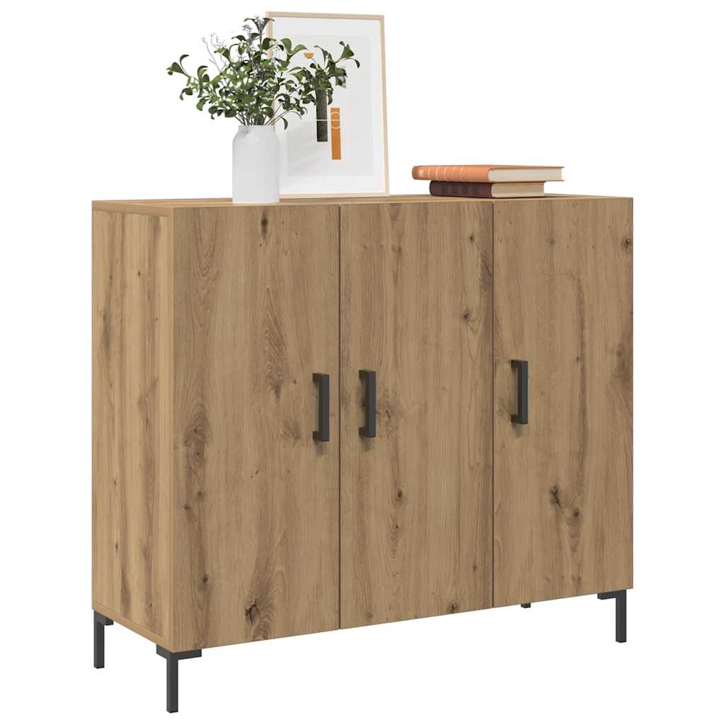 Buffet chêne artisanal 90x34x80 cm bois d'ingénierie - XIOS