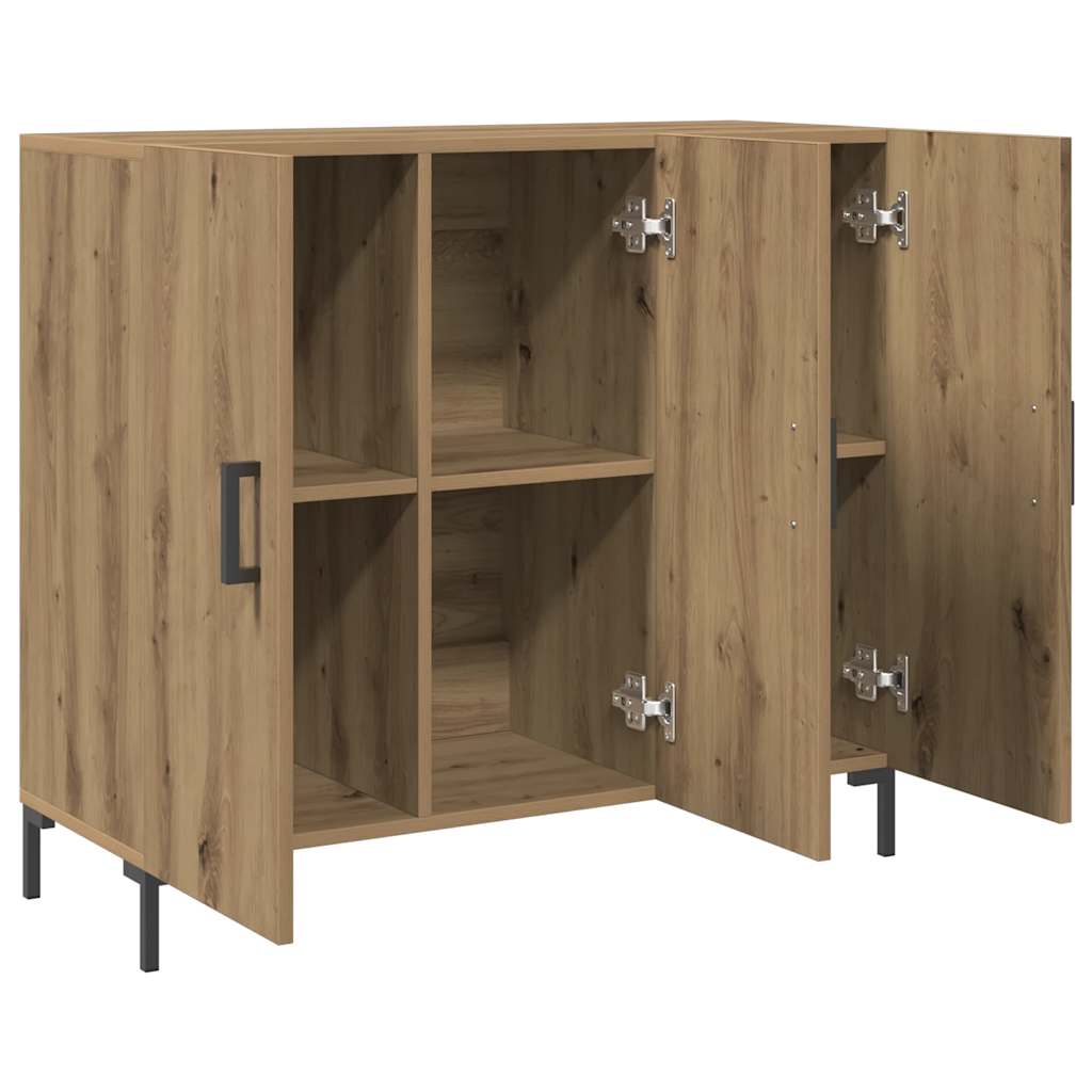 Buffet chêne artisanal 90x34x80 cm bois d'ingénierie - XIOS