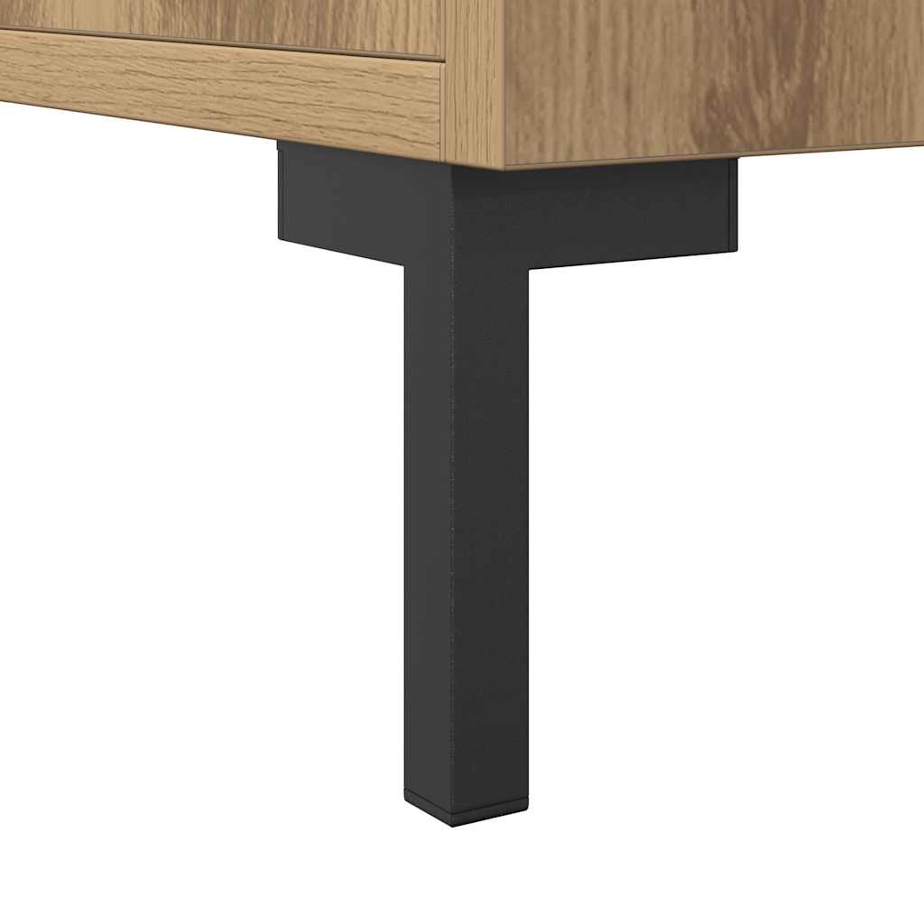 Buffet chêne artisanal 90x34x80 cm bois d'ingénierie - XIOS