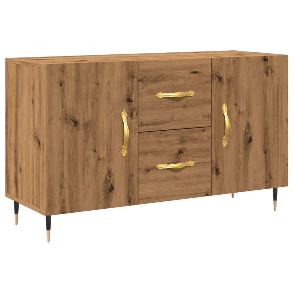 Buffet chêne artisanal 100x36x60 cm bois d'ingénierie - XIOS