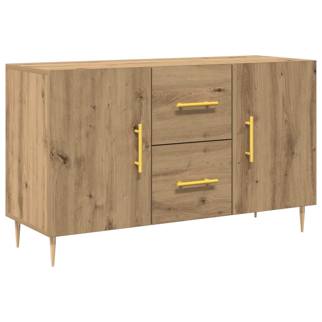 Buffet chêne artisanal 100x36x60 cm bois d'ingénierie - XIOS