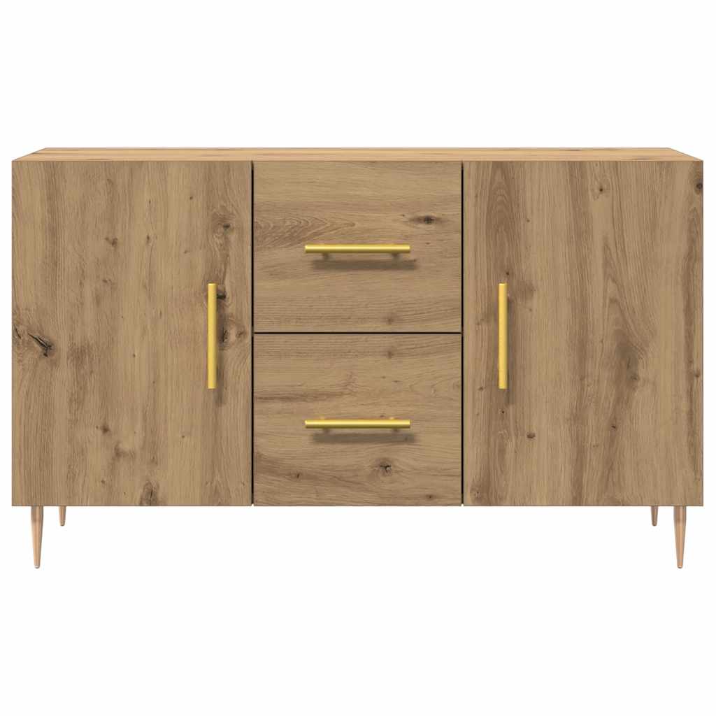 Buffet chêne artisanal 100x36x60 cm bois d'ingénierie - XIOS