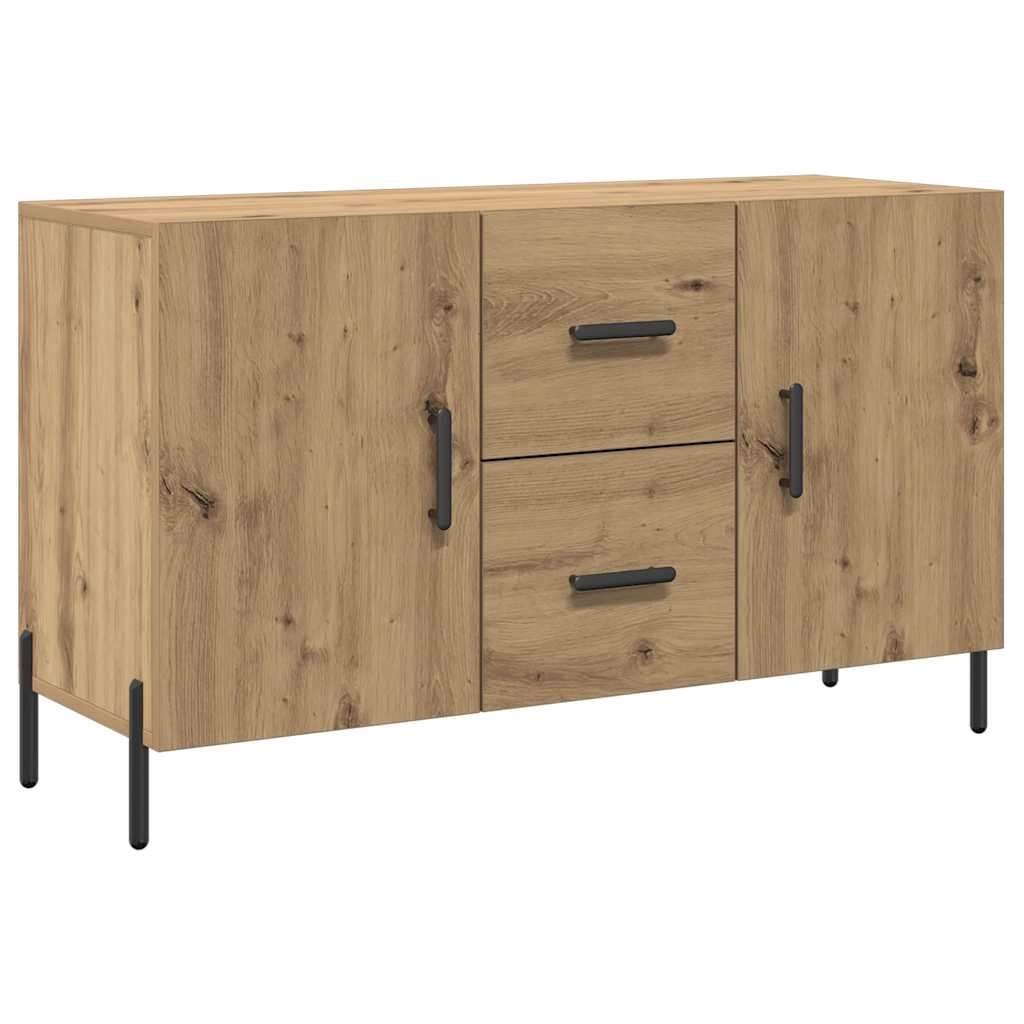 Buffet chêne artisanal 100x36x60 cm bois d'ingénierie - XIOS