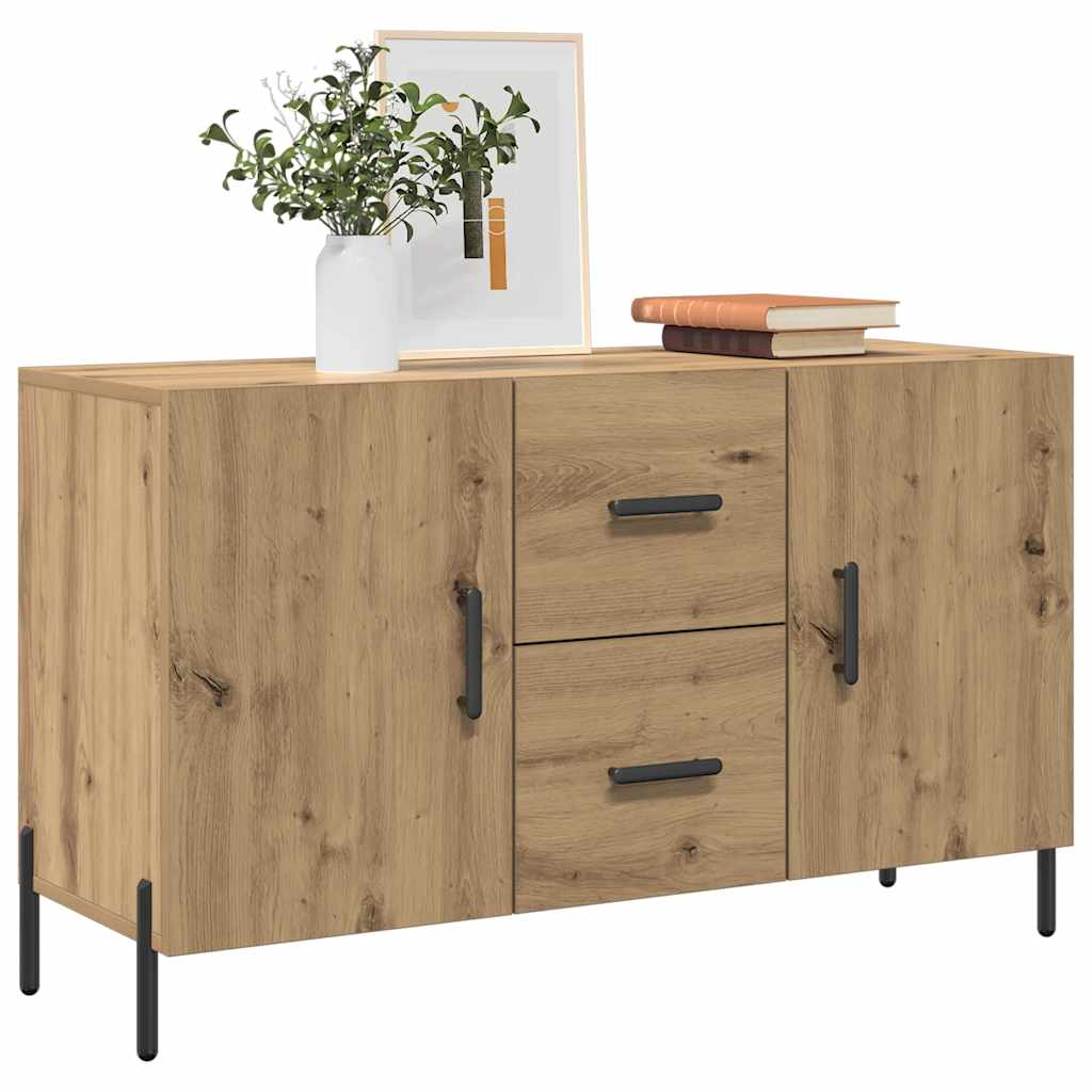 Buffet chêne artisanal 100x36x60 cm bois d'ingénierie - XIOS