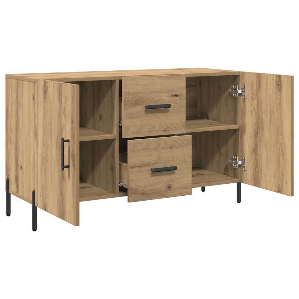 Buffet chêne artisanal 100x36x60 cm bois d'ingénierie - XIOS