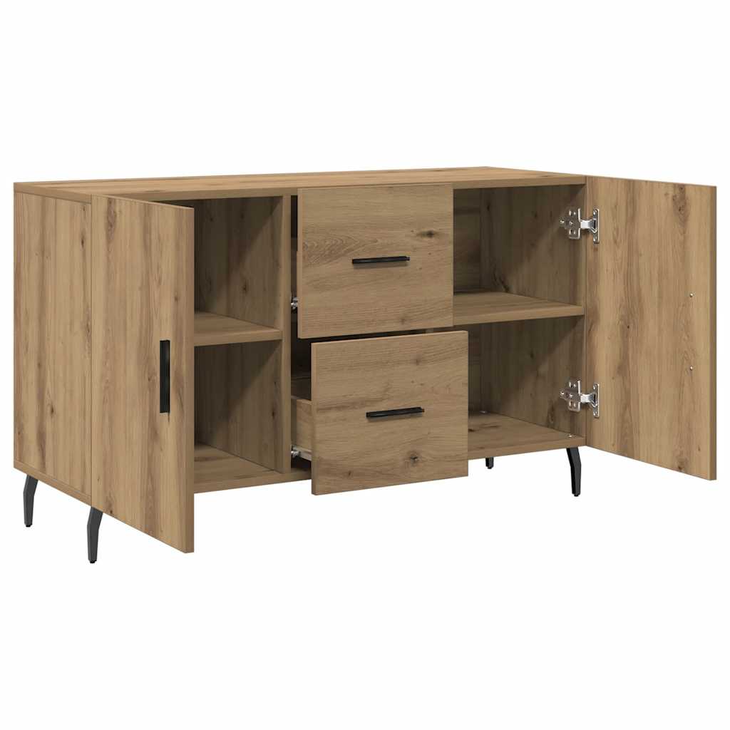 Buffet chêne artisanal 100x36x60 cm bois d'ingénierie - XIOS