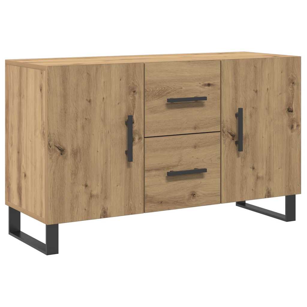 Buffet chêne artisanal 100x36x60 cm bois d'ingénierie - XIOS