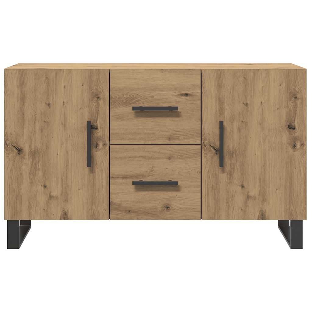 Buffet chêne artisanal 100x36x60 cm bois d'ingénierie