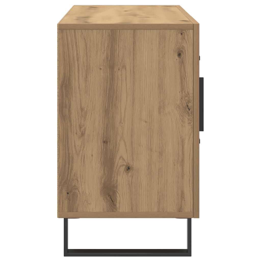 Buffet chêne artisanal 100x36x60 cm bois d'ingénierie