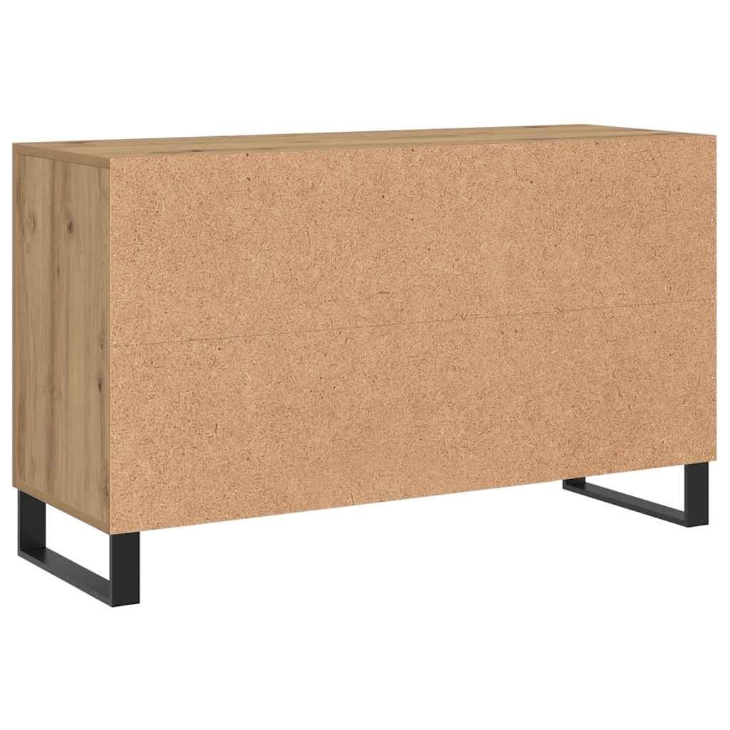 Buffet chêne artisanal 100x36x60 cm bois d'ingénierie